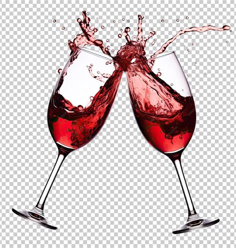 Premium Psd Red Wine Glass Splash Toast Isolated On Transparent