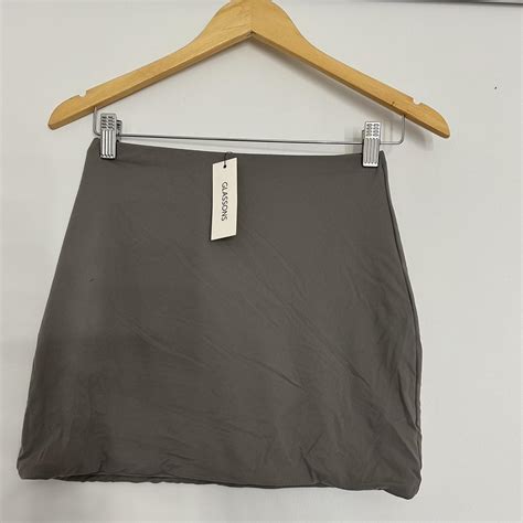 Grey Mini Glassons Skirt Never Worn Depop