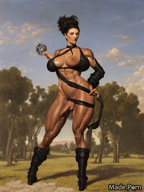 Porn Image Of Brunette Black Sunset Big Balls Saggy Tits Big Tits French Braid Created By AI