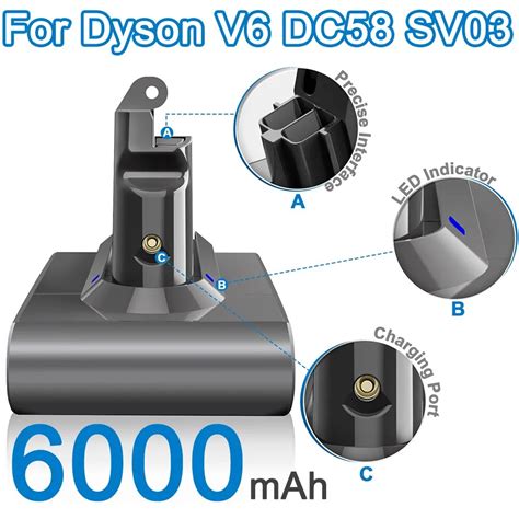 Voor Dyson V6 Batterij Stofzuiger Batterij Voor Dyson V6 Pluizige V6 ...