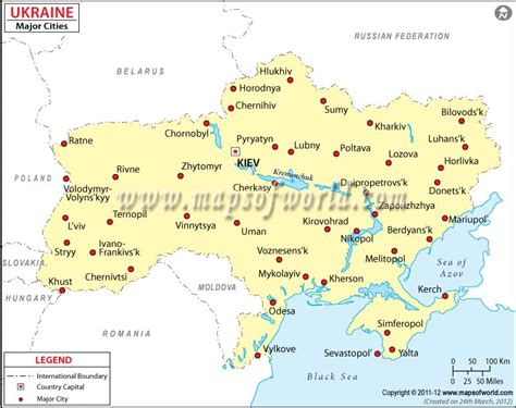 Ukraine Cities Map Cities In Ukraine