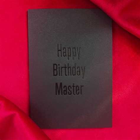 Happy Birthday Master BDSM Gift For Him Submissive Dom Kinky Card Fetish Nude