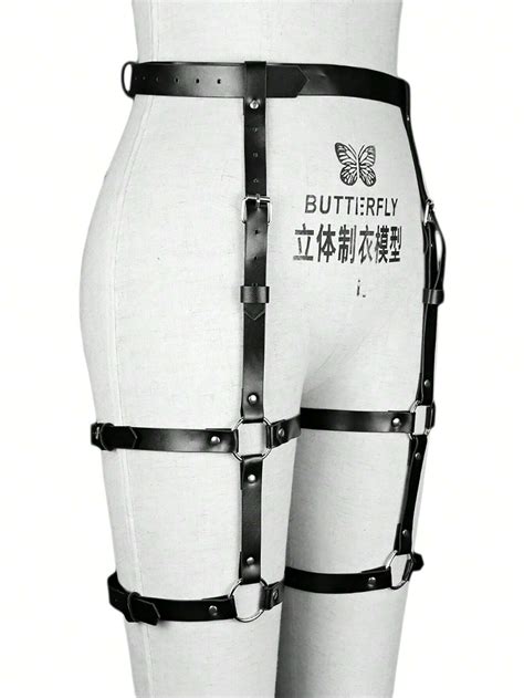 Pc Women Sexy Body Harness Belt Lingerie Garter Belt Leather Lingerie Leg Harness Punk Gothic