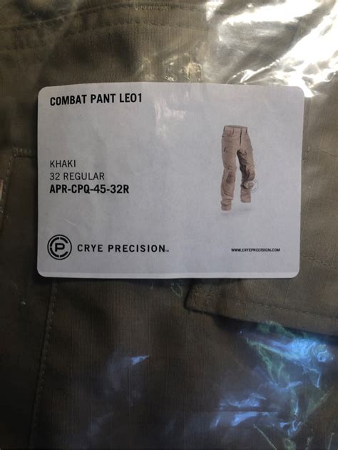 SOLD Khaki Crye Precision LE01 Combat Pants 32R New HopUp Airsoft