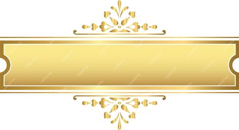 Premium Vector Gold Banner Frame