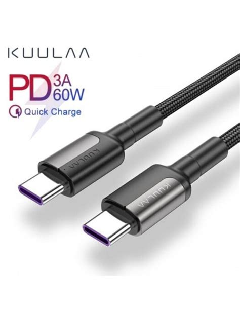 Kuulaa Usb Type C To Usb Type C Cable Fast Charge W Pd Qc Quick