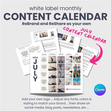 July 2024 PLAYBOOK Content | White Label Workouts