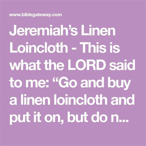 Jeremiahs Linen Loincloth