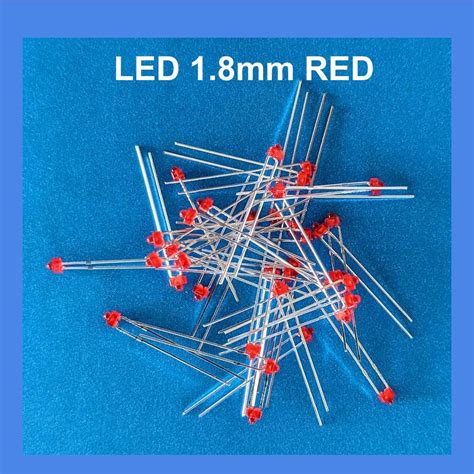 LED 1.8mm - RED Round DiffusedQuantity = 25 - MrCircuitStore