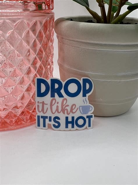Drop It Like It S Hot Sticker Waterproof Laptop Decal Etsy