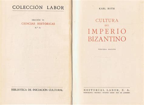 CULTURA DEL IMPERIO BIZANTINO by Roth Karl Librería Torreón de Rueda