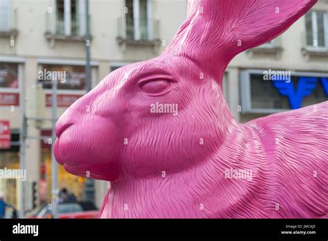 Giant Pink Rabbit - Vienna, Austria Stock Photo - Alamy
