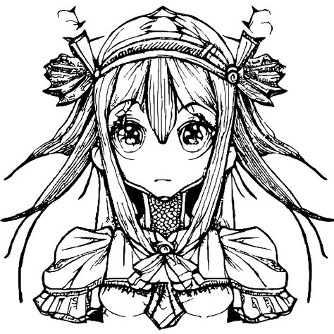 Anime Girls Coloring Page · Creative Fabrica