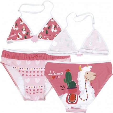 Bikini Llama Triangle Meisjes Polyester Roze Maat 12 Jaar Bol