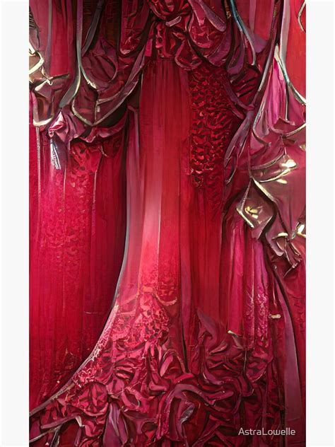 The Red Curtain Sticker For Sale By Astralowelle Redbubble