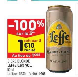 Promo Bi Re Blonde Leffe Vol Chez Leader Price Icatalogue Fr