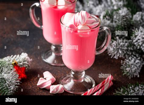 Ruby Hot Chocolate Or Pink Cocoa Stock Photo Alamy