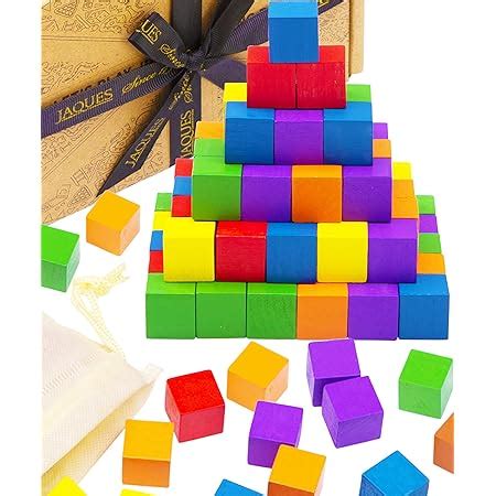 Belle Vous Large Wooden Cubes Pack X X Cm X X Inch