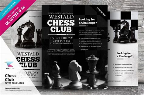 Chess Club Flyer Templates Chess Club Flyer Template Club Flyers