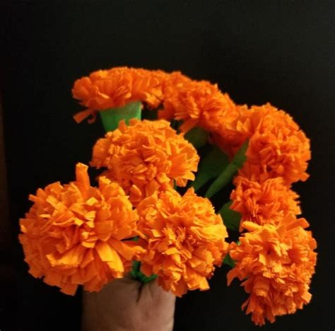 Day Of The Dead 12 Orange Marigolds Dia De Los Muertos Etsy