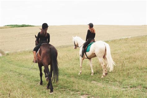 Two People Riding Horse Stock Photos Pictures And Royalty Free Images