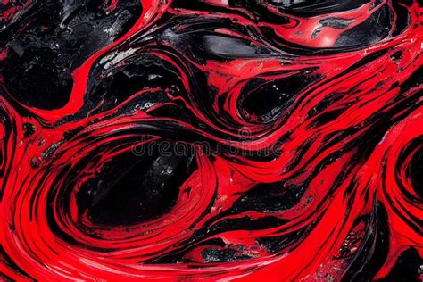 Red and Black Color Art Water Ink Stock Image - Image of paint, element: 267802851