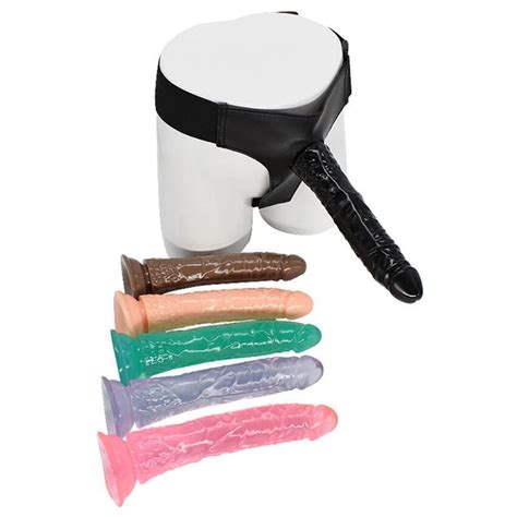 REALISTIC STRAP ON SEX HARNESS Soft PVC Penis Dildo Suction Cup Woman Clit Toy EUR 23 99