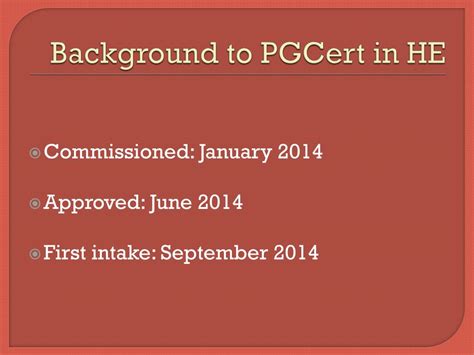 PPT - PGCert in Higher Education PowerPoint Presentation, free download
