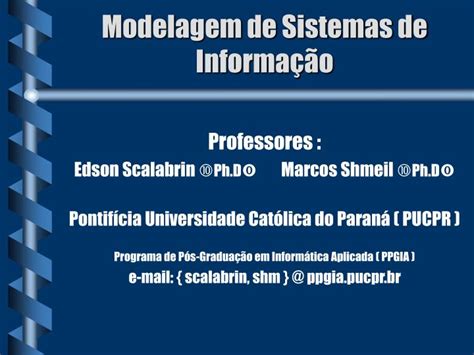 PPT Modelagem de Sistemas de Informação PowerPoint Presentation free