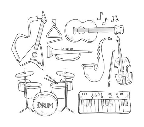 Instrumentos Musicais Desenho Facil - Desenho manual de instrumentos musicais