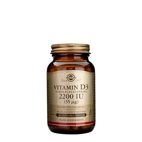 Solgar Vitamina D3 2200IU 60 cápsulas