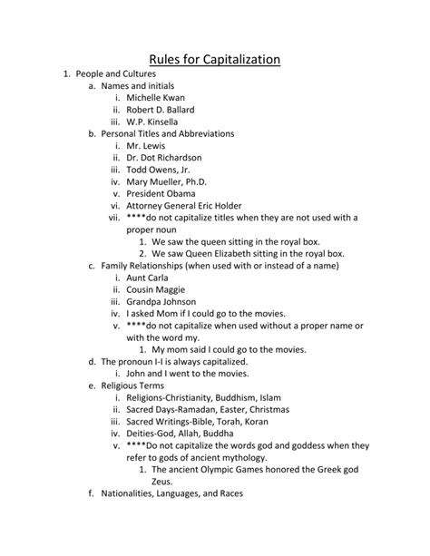capitalization rules guide  proper usage