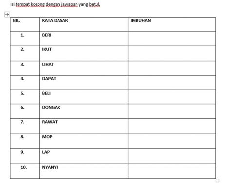 IMBUHAN AWALAN meN worksheet | Worksheets, Workbook, School subjects