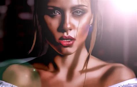 Wallpaper girl beauty face brunette for mobile and desktop section девушки resolution