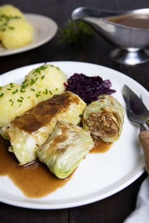 Vegane Kohlrouladen Mit Maronen F Llung Und Bratenso E