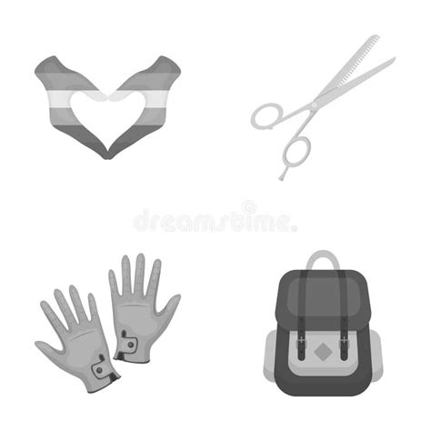 El Gay La Moda Y El Otro Icono Monocromático En Estilo De La Historieta Peluquero Iconos De La