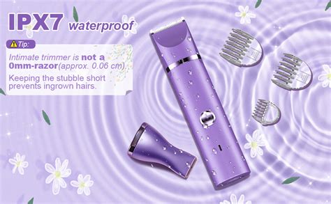 Amazon YBLNTEK Women S Bikini Trimmer 2 In 1 Electric Razors For Women IPX7 Waterproof