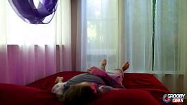 GROOBYGIRLS Gorgeous Tattooed Blonde Tranny Gets Her Ass Fucked With Sex Machine XNXX