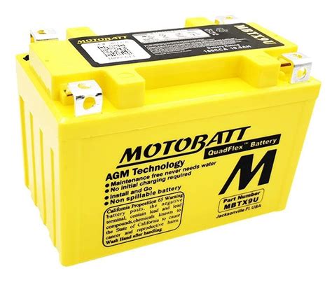 MBTX9U MOTOBATT Quadflex AGM Bike Battery 12V 10Ah