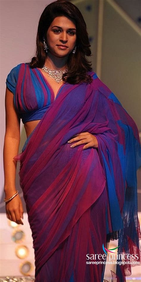 Red HOT Shraddha Das Walks The Ramp In A Colorful Transparent Sari Stills