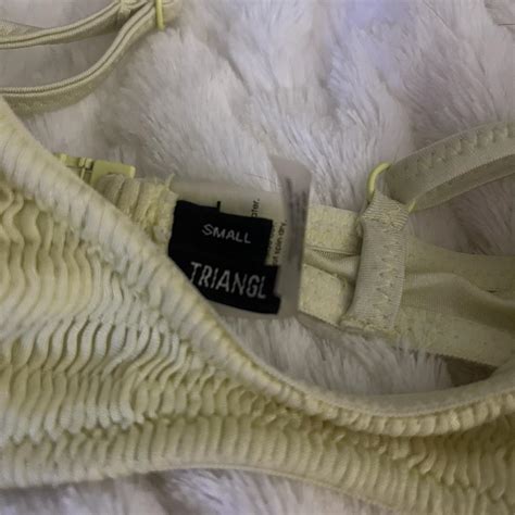 Triangl Bikini In Yellow Worn Once Top Size Depop