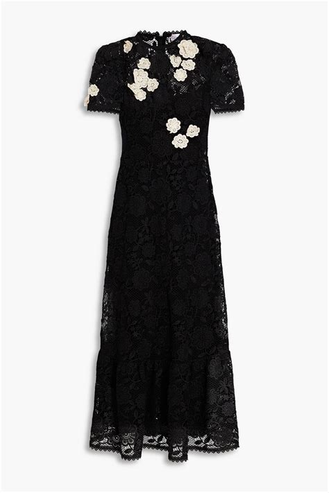 Redvalentino Appliquéd Guipure Lace Midi Dress The Outnet