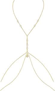 Amazon Sexyhot Body Chain Bikini Belly Chain For Women Sexy Bra Waist Chain Gold Silver