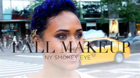 FALL MAKEUP TUTORIAL Smokey Eye Nude Lip YouTube