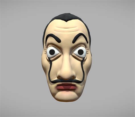 3D file Salvador Dalí mask Money Heist・3D printable model to download・Cults