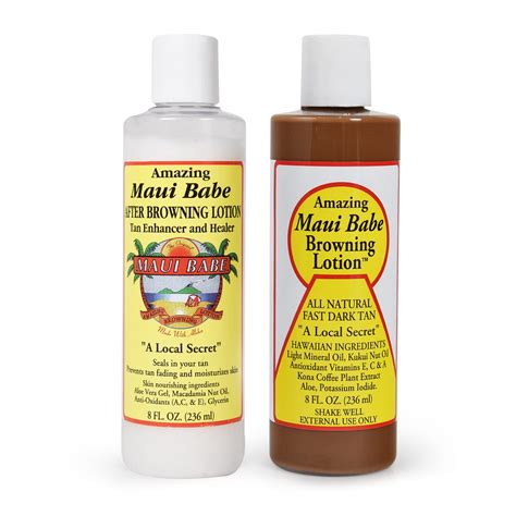 Maui Babe Before And After Browning Lotion 2 Pack Before And After