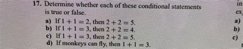 Solved Ex 17 Determine Whether Each Of These Conditional