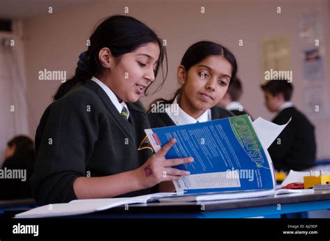 Year 7 Secondary School Children In A Science Class At Greenwood Dale