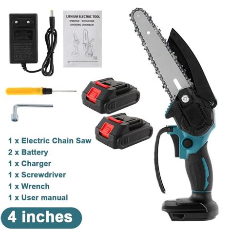 46 Inches Electric Saw 1200mah 88v Woodworking Cordless Handheld Chainsaw Rechargeable Electric