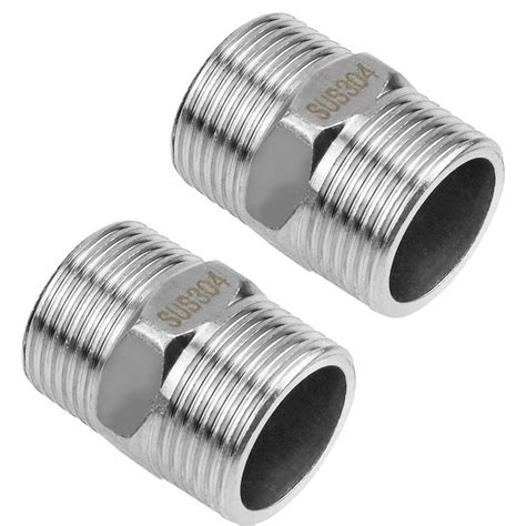 Jpghaha Inch Shower Hose Connector Adaptors Pcs Double Nipple